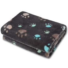 Super Soft Warm Flannel Cute Dot Pattern  Paw Print Pet Bed Cover Blanket for Dogs and Cats